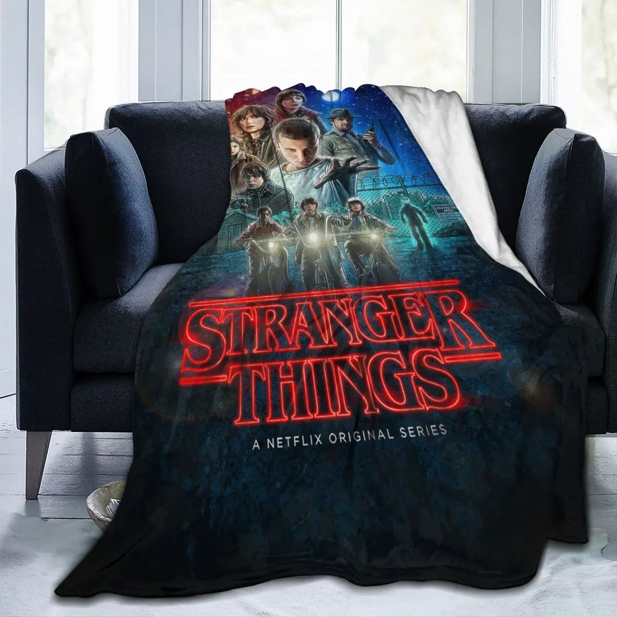 

Manta de franela para cama de Stranger Things, regalos para niños