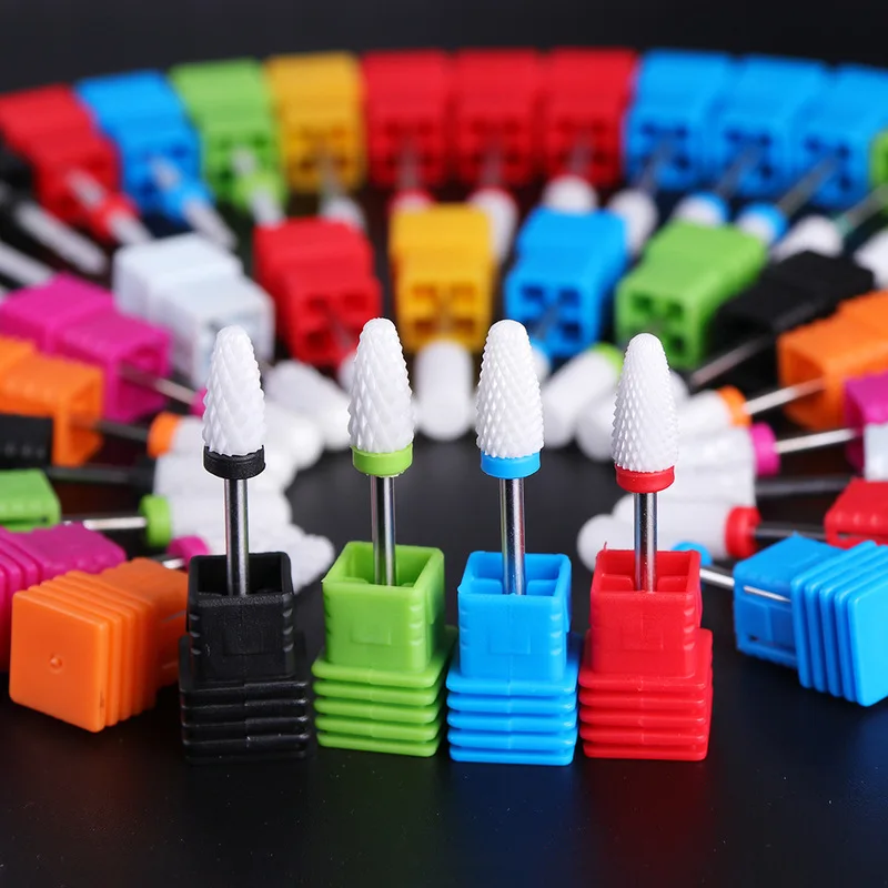 

12 kinds of explosions manicure ceramic polishing head repair and unloading nail peeling pointed grinder drill accessories manic