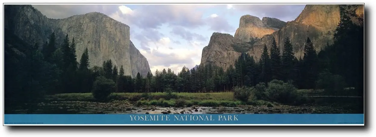 

California Yosemite National Park Scenery Nature Poster Art Print