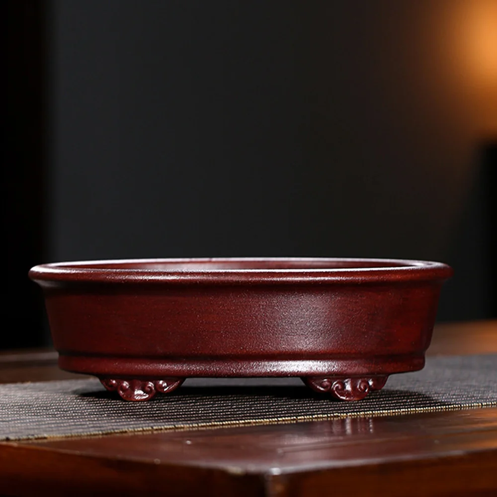 

NEW Vintage Zisha Waist Round Small Flower Pot Living Room Bonsai Pot Landscaping Home Gardening Accessories Succulents