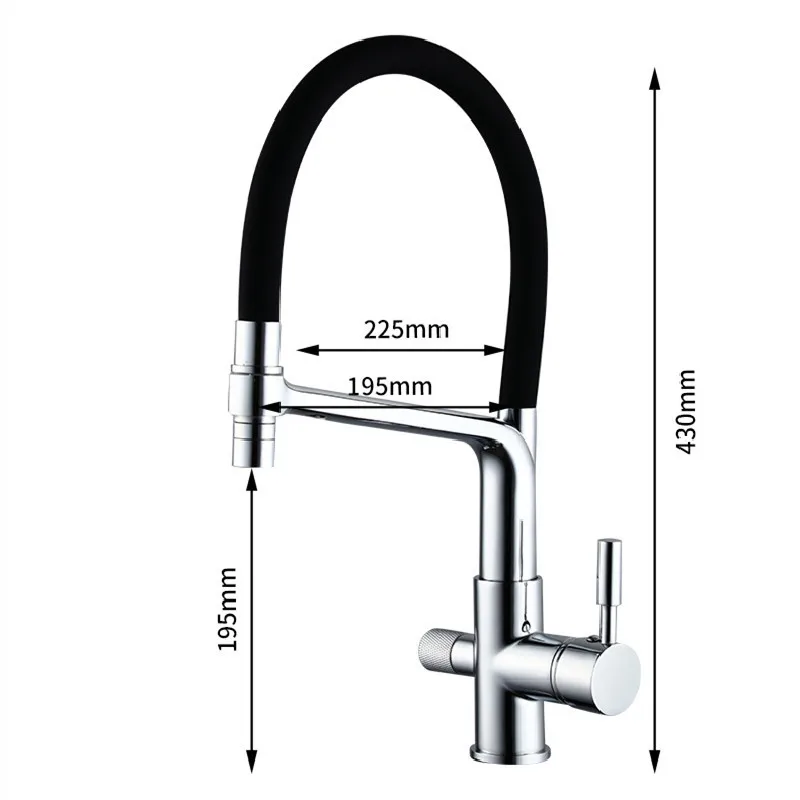 

Kitchen Faucet Brass Chrome/Black/Nickel/White Double Use Hot/Cold 360 Kitchen Sink Faucet With Direct Drink Faucet Deck Mounted