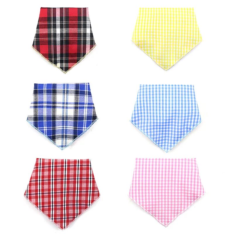 

Classic Red Black Plaid Pet Dog Bandana Cat Puppy Kerchief Pet Grooming Accessories Pet Neckerchief Scarf Dog Saliva Towel