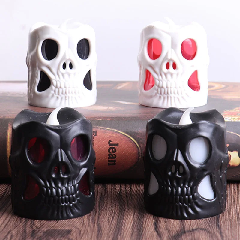 Светодиодный светильник в виде черепа декоративная Ночная лампа для Хэллоуина