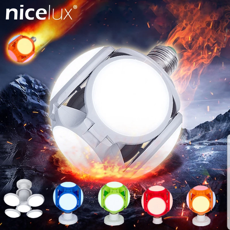 E27 Светодиодный светильник супер яркий светодиодный складной внутренний s 30W