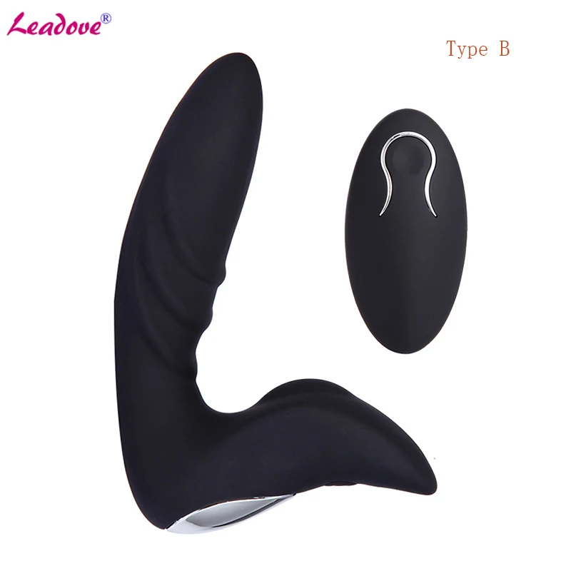 12 Скоростей USB Анальная пробка вибратор вращающийся массажер простаты