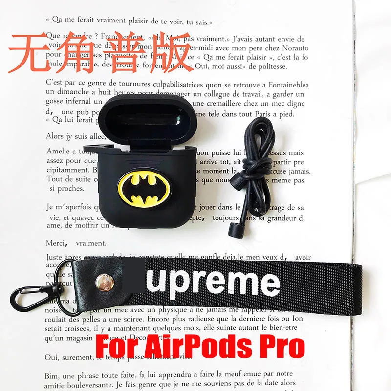 AirPods Pro-8 Чехол для наушников с Бэтменом из мультфильма для Apple Air Pods Pro, силиконовый чехол s с брелком-кабелем, подставка для игрушки, откидная крышка для AirPods 2 TWS - Цвет: AirPods Pro-8