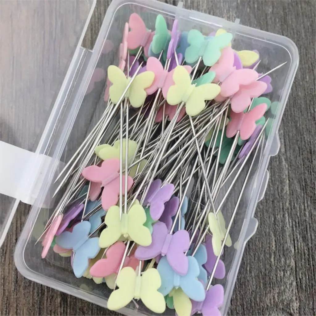 

100 Pcs/Box Patchwork Pins Positioning Needle Sewing Tools Needle Dressmaking Pins Handmade Make Garment Sewing Accessories