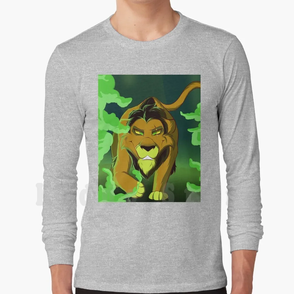 Толстовки с длинным рукавом со шрамом львом король шрам Tlk льва|Мужские толстовки