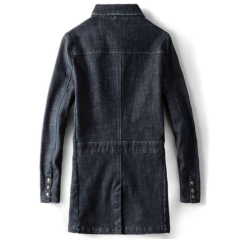 В европейском и американском стиле Дизайнерские мужские джинсовые длинные