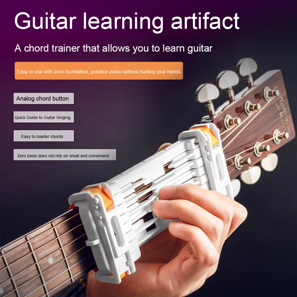

Musical Lightweight Practical Learn Tool Teaching Aid Finger String Guitar Trainer Chord Assistant Protective Accessories