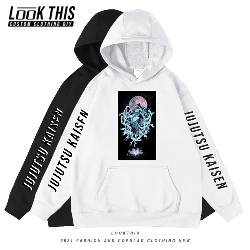 

Jujutsu Kaisen Cuff Print Janpanese Anime Children's Hoodies Girl Boy Oversize Hooded Sweatshirts Pullover Hoodie Kids Clothes