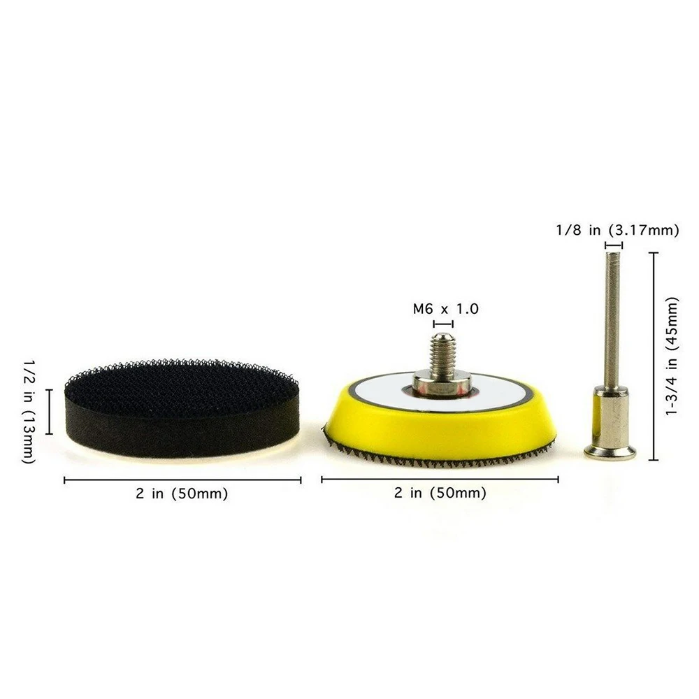 

30Pcs Sanding Discs Foam M6x1.0 Thread Buffering 2 Inches Sandpaper Pad Tool Set