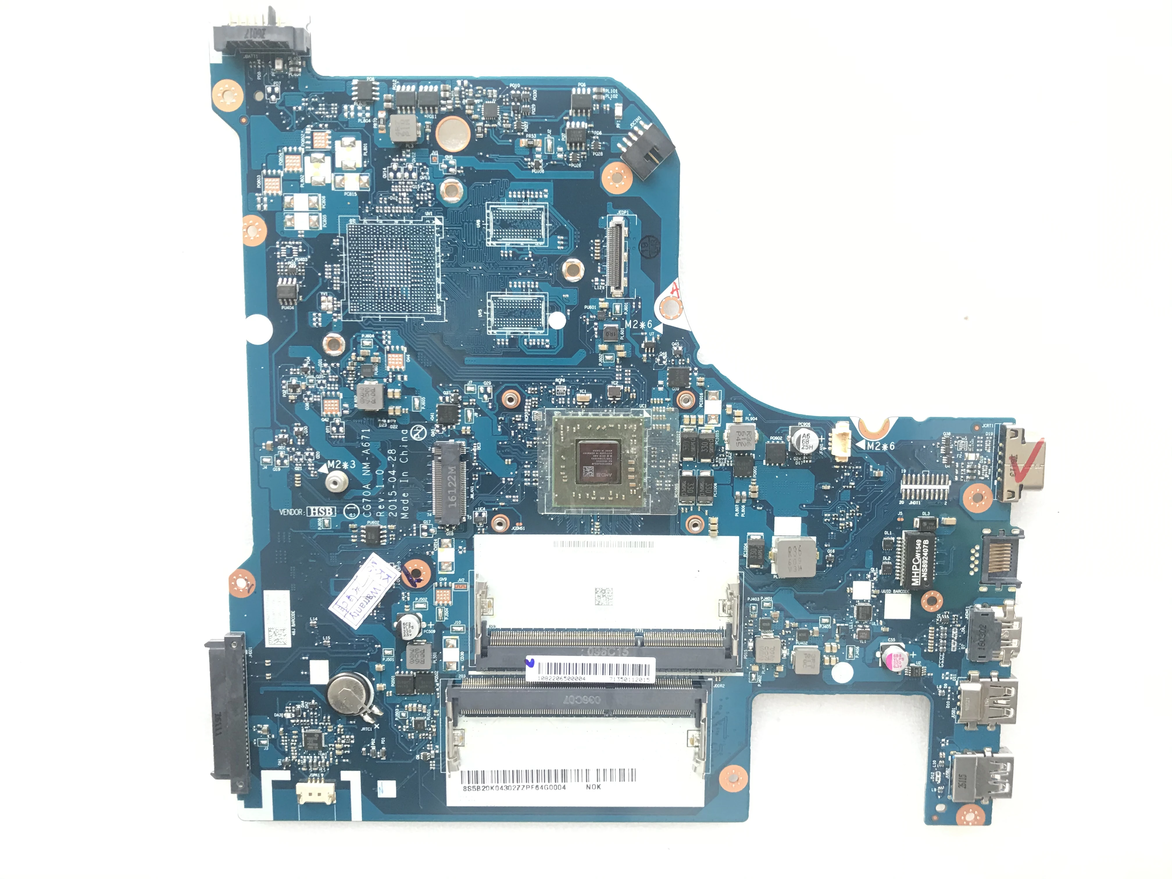 

BRAND NEW CG70A NM-A671 MAINBOARD FOR LENOVO G70-35 MAINBOARD ONBOARD PROCESSOR A8-6410