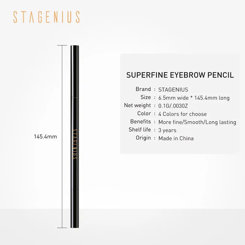BearPaw Colorful Women Superfine Double-headed Eyebrow Pencil Micro-carved Sketch Durable Waterproof Brow Pen | Красота и здоровье
