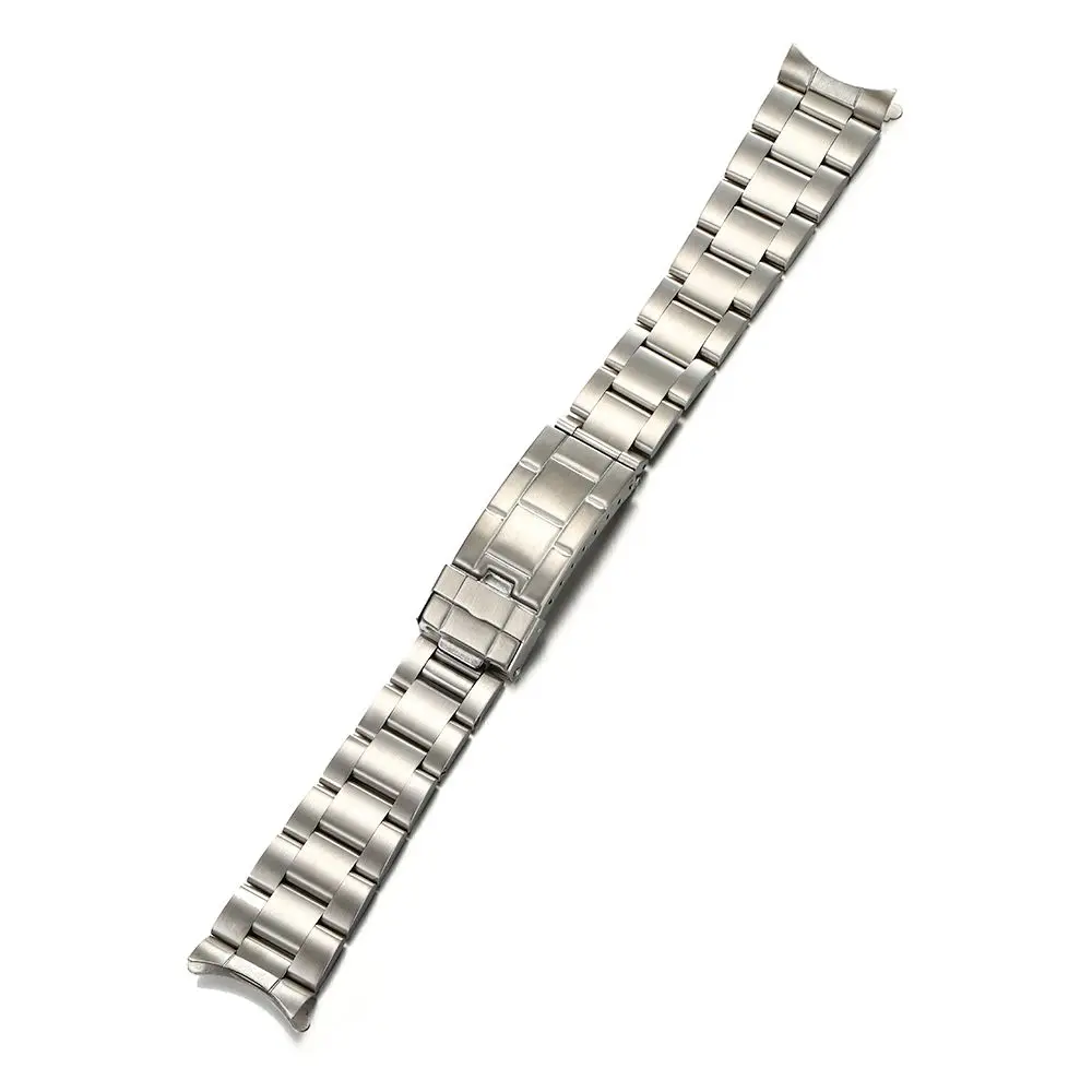 20MM Brushed Oyster Curved End Watch Band Bracelet Strap Fit For RLX Watch