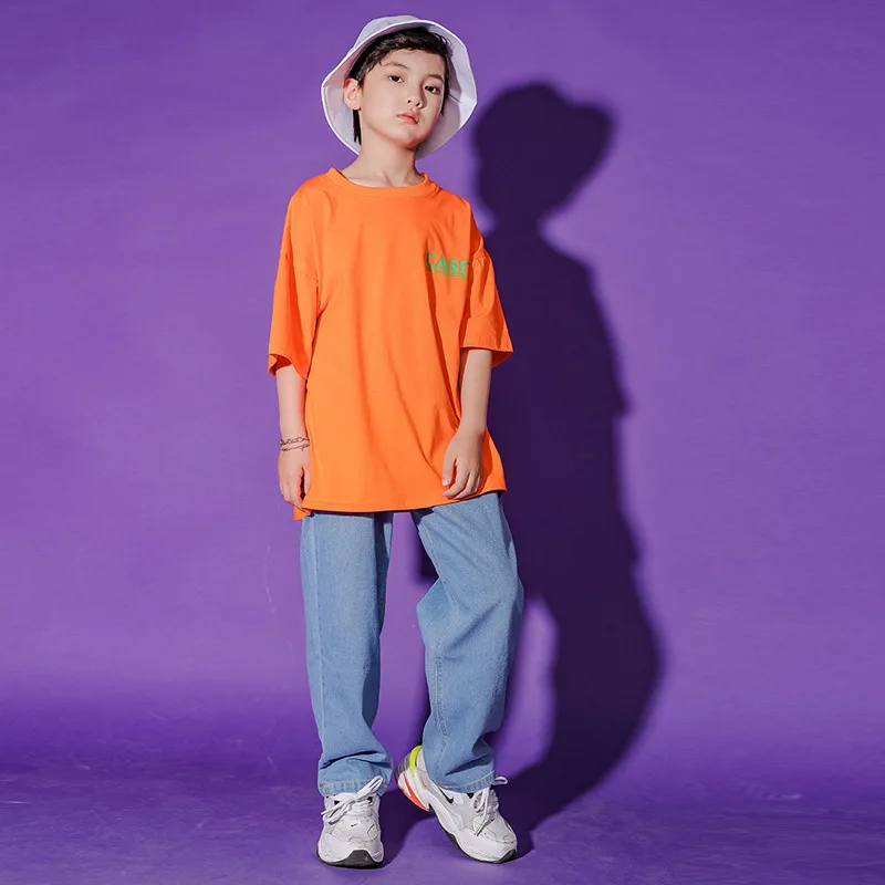 Джинсы для мальчиков и девочек повседневные Прямые брюки из денима свободные