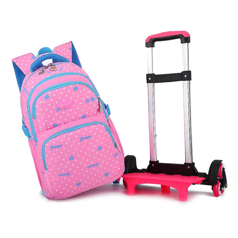 2019 Водонепроницаемый Тележка Школьные рюкзаки для девушек детские школьные
