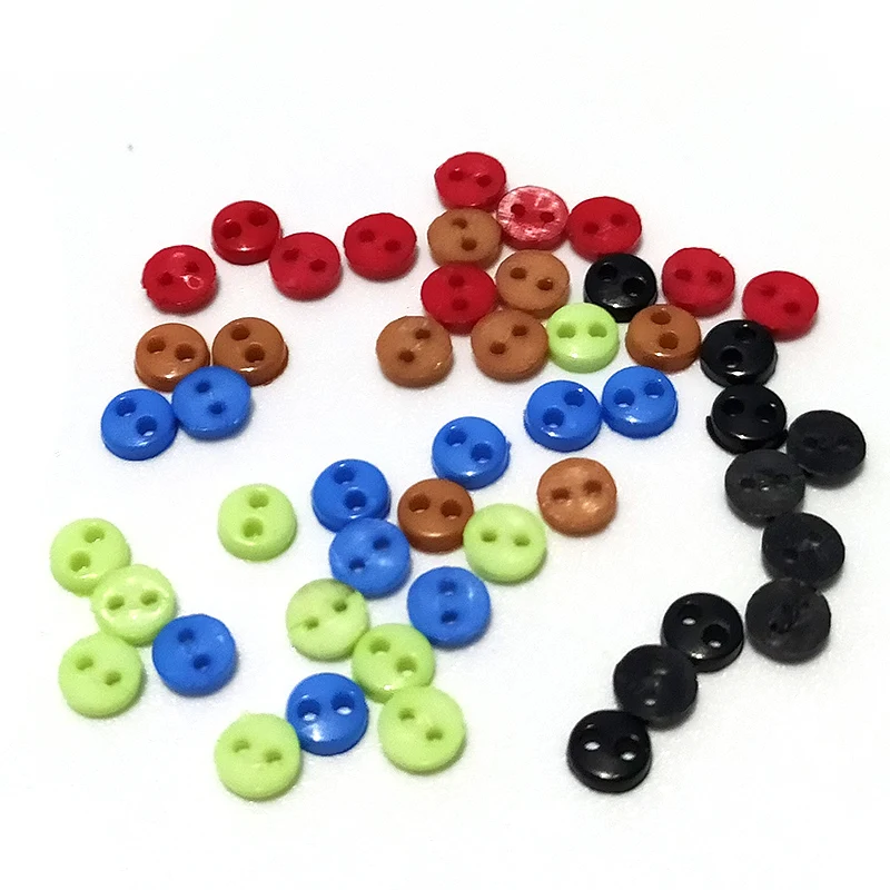 

10Pcs 4MM Mini Doll Clothes Buttons Round 2 Holes Button Card Making Scrapbooking Buttons Sewing Accessories