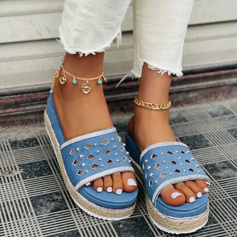 

Women's Flip Flops 2021 The New Summer Fashion All-match Solid Color Round Head Comfortable Open Toe Sandals Platform Shoes