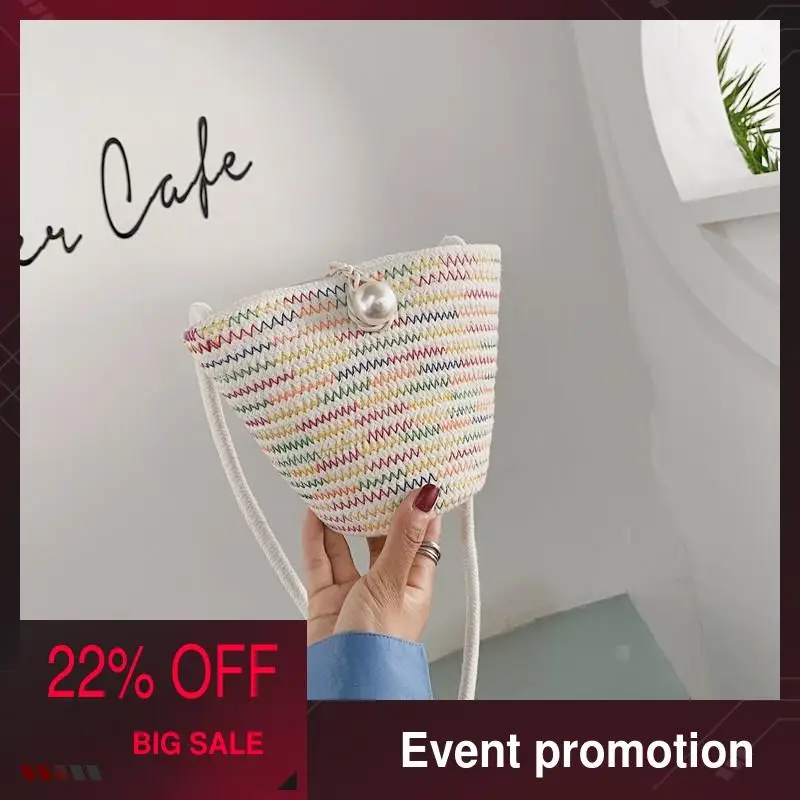 

Bags for women 2020 straw shoulder bag luxury brand purses luxury designer messenger bag summer white pearl petit vintage sac