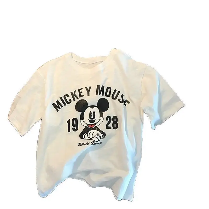 

Original Disney Mickey short-sleeved t-shirt plus size women's loose student half-sleeved bottoming clothes