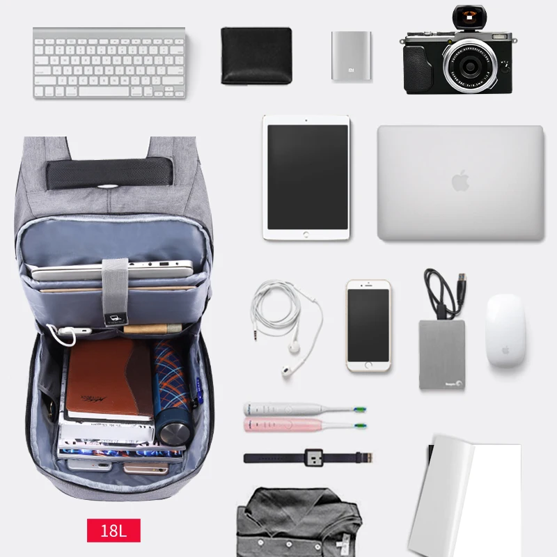 Мужская мода Рюкзак Анти Вор Школьный для подростков Большой Высокое Качество