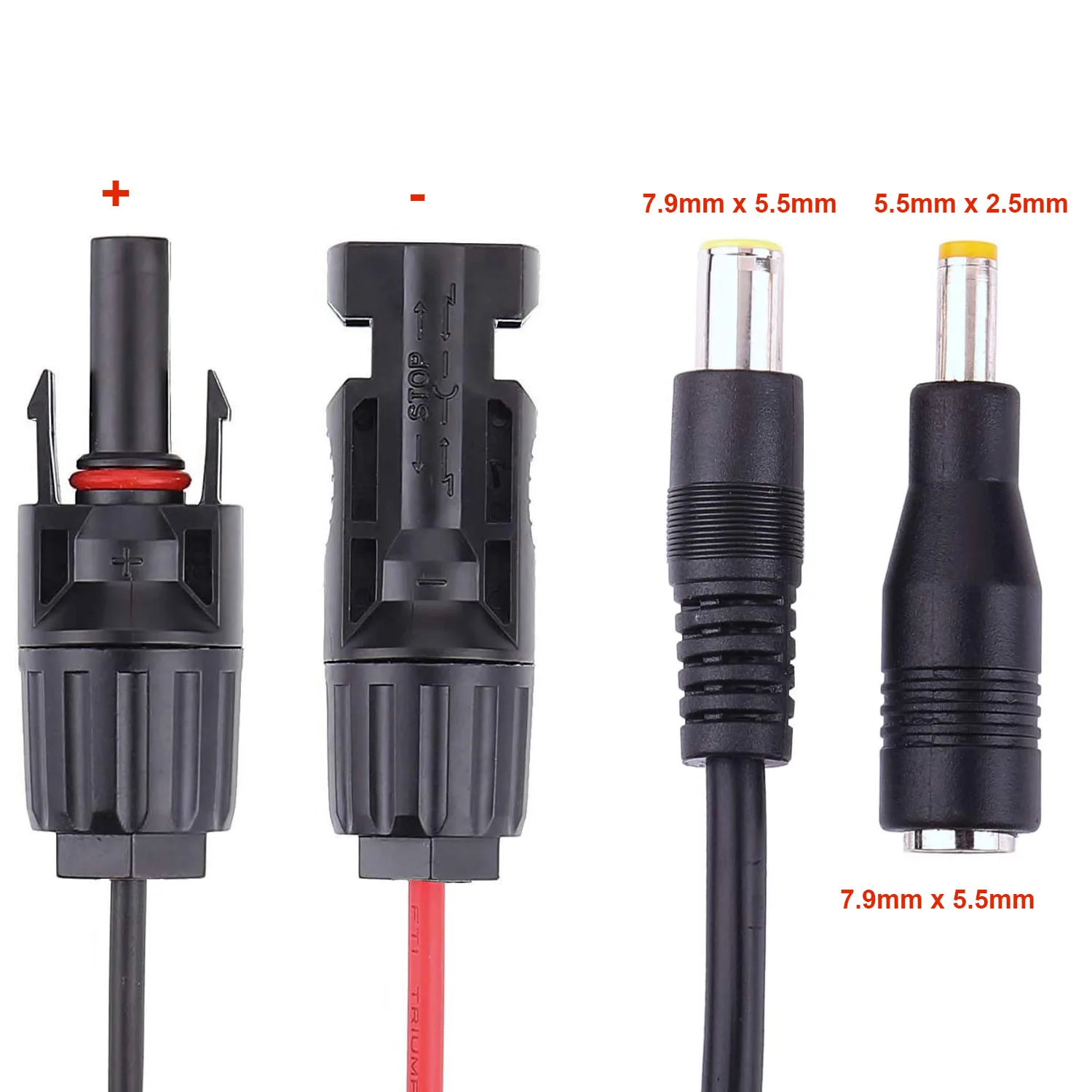 Solar Panel to 8mm Adapter Cable DC Connector w/ 5.5x2.5mm Converter for Portable Power Station GZ Yeti Jackery Generator | Электроника
