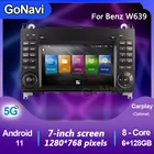 Автомобильный радиоприемник GoNavi для Mercedes Benz B200 A B класса W169 W245 android 11, центральный мультимедийный стерео приемник, Dvd плееры, навигация