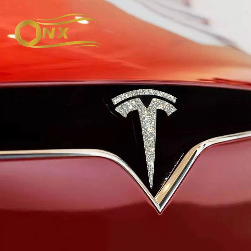 

Car diamond steering wheel crystal diamond decoration sticker For Tesla MODEL3 X S Modification Car Accessories