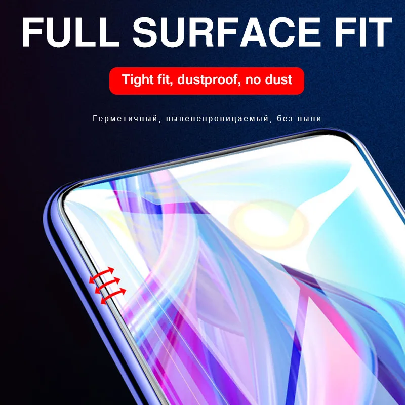 9D закаленное стекло для Honor 9X huawei Pro защита экрана Полный Клей Защитное Huawey Huawai