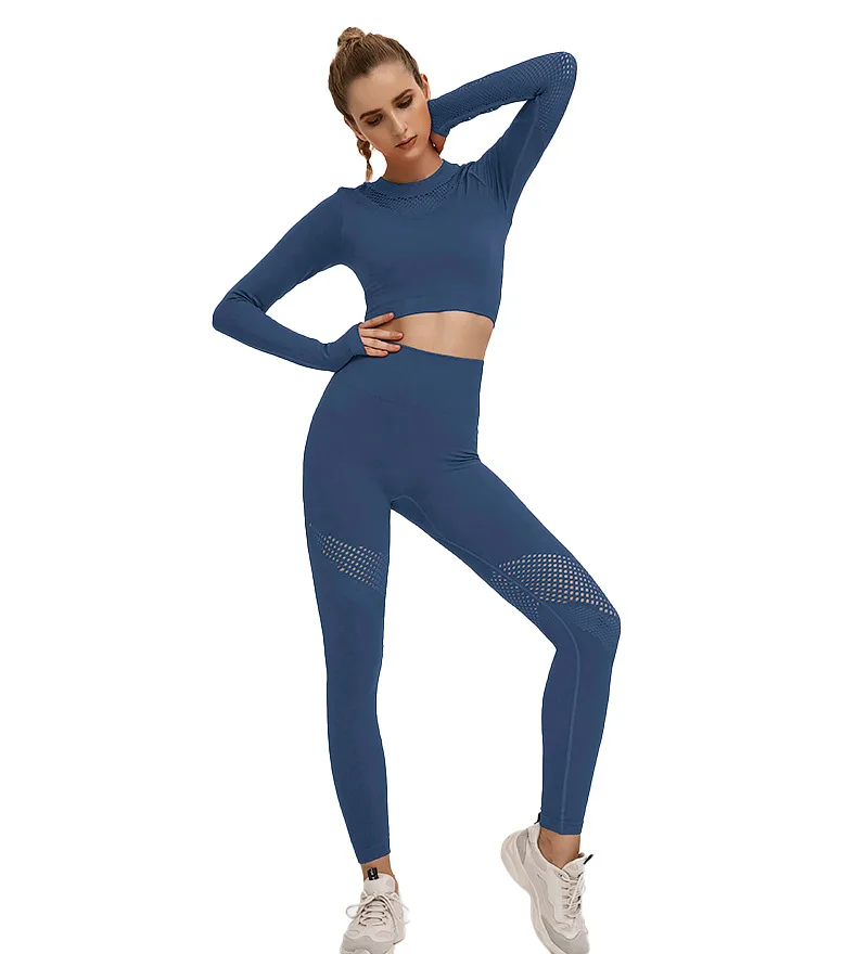 

Sell lots of hollow out new knitting for female clothing Europe and the United States long running pants suit