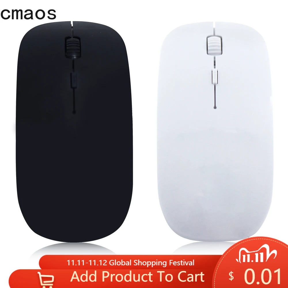 

Wireless Computer Mouse 1600 DPI USB Optical 2.4G Receiver Super Slim Mouse For PC Laptop