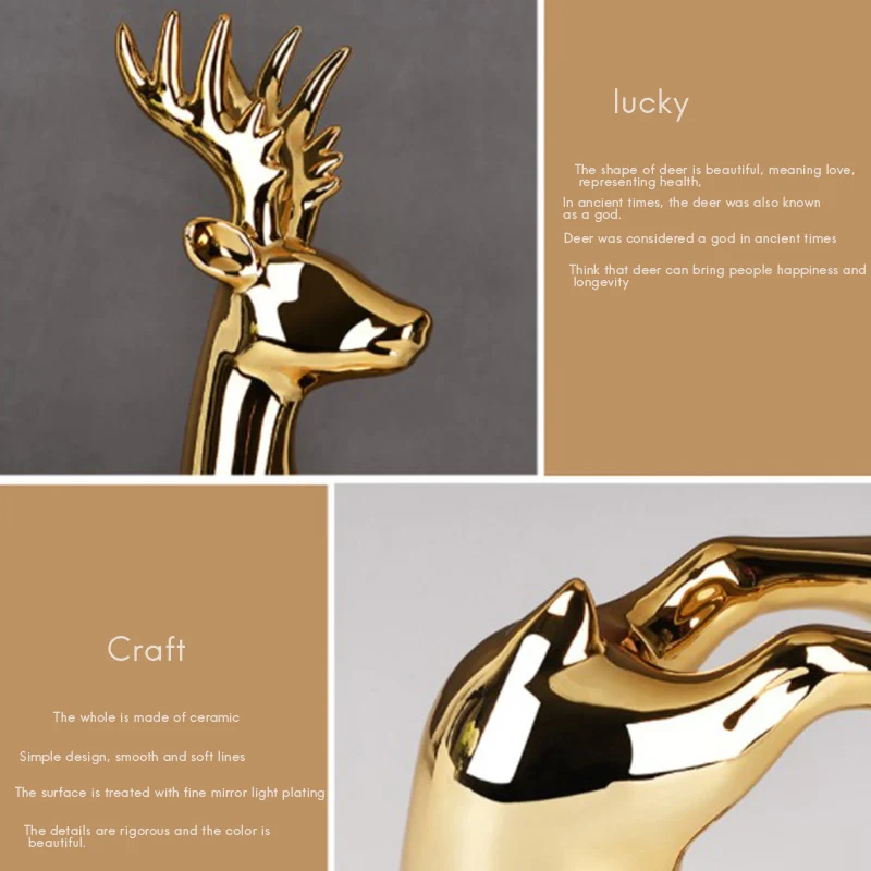 

Deer Decoration Living Room Desk Decoration Home Decoration Modern Ceramic Decoration Dining Table Decoration