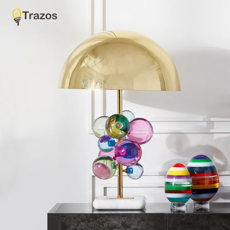 

Nordic Minimalist Table Lamp Style Personality Art Living Room Dining Room Bedroom Bedside Metal Mushroom Desktop Decoration