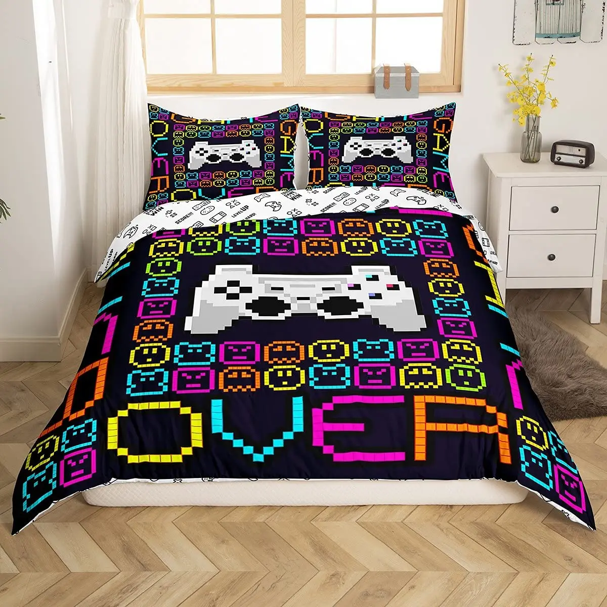 

Игровой Комплект постельного белья с одеялом и покрывалом для игрового контроллера, Комплект постельного белья, детский геймпад, комплекты...