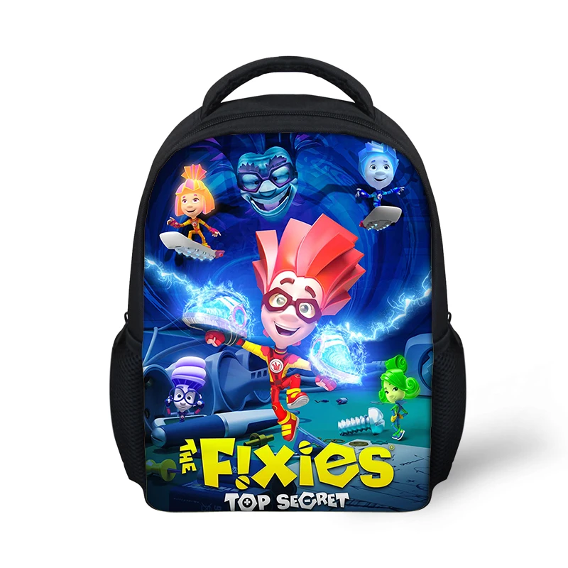 HALYUNASC Cool Kindergarten Backpack Russian Cartoon The Fixes Pattern Students School Bag Kawaii Boys Girls Mochila Book Bag