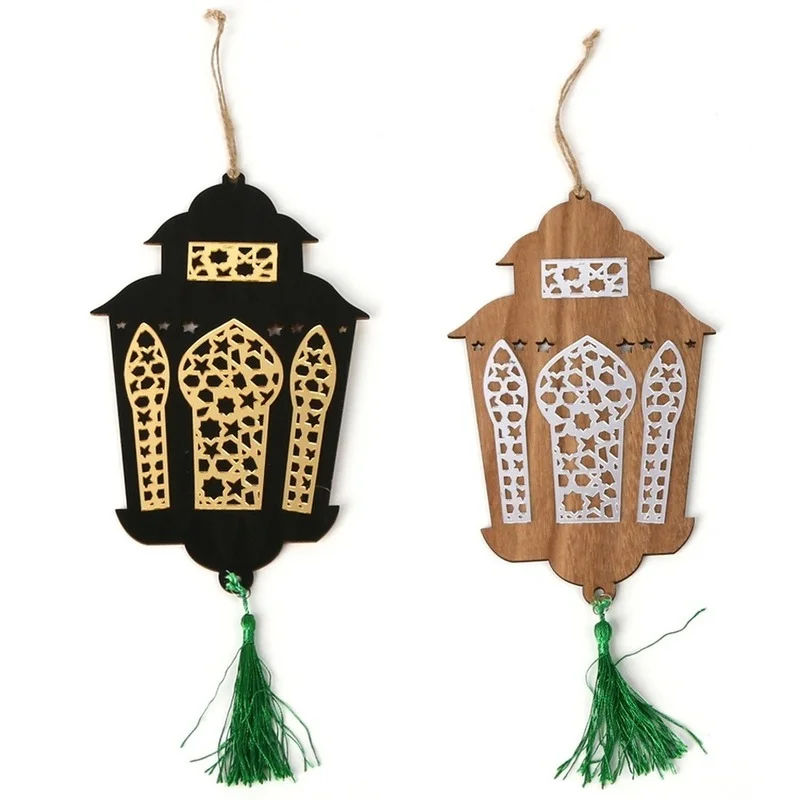 

Eid Mubarak Ramadan Wood Craft Moon Wooden Plaque Decorations for Home Hanging Ornament Pendant Islam Muslim Party Supplies