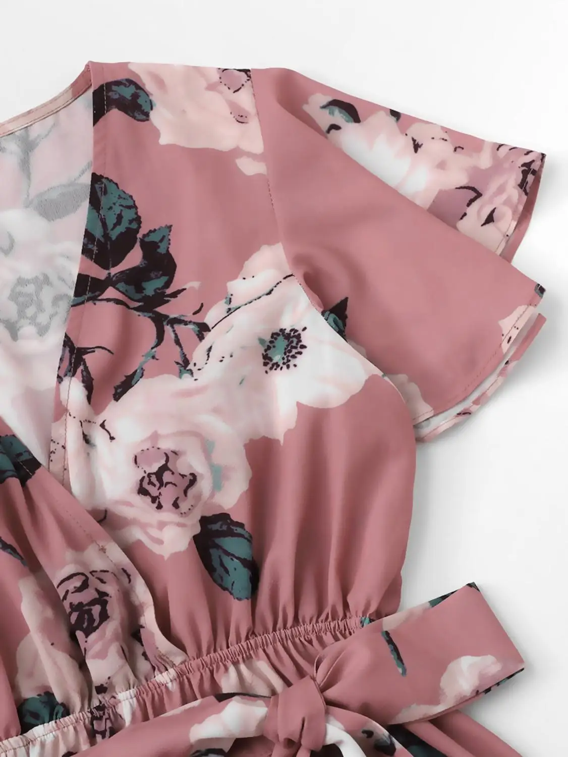 Bohemian Women's Shorts Jumpsuit V-Neck Bow Tie Ladies Summer Floral Print Casual Romper Combinaison Short Femme 2019 New Y | Женская