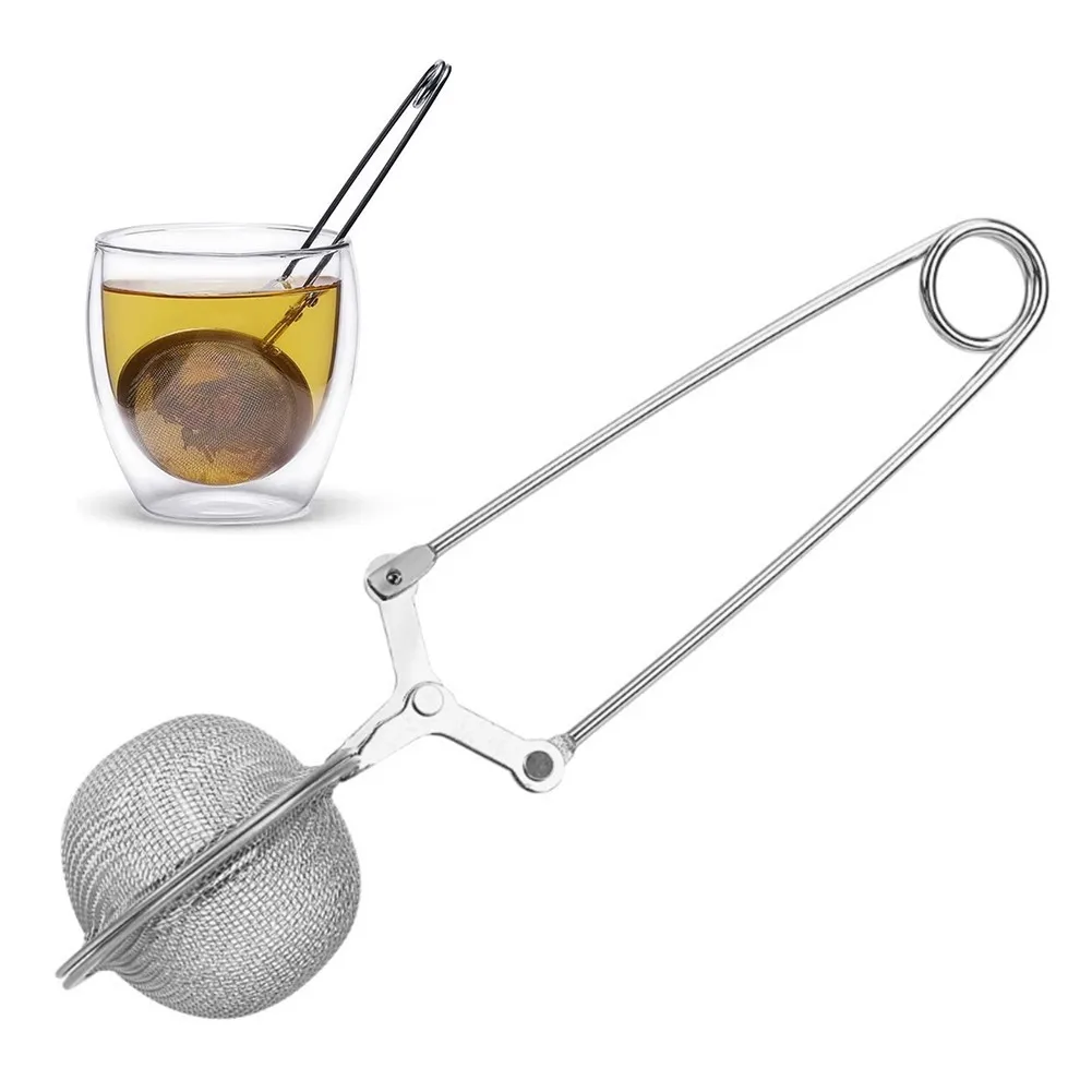 

Multifunction Reusable Stainless Steel Teakettle Locking Tea Filter Seasoning Ball Mesh Herbal Ball Tea Spice Strainer