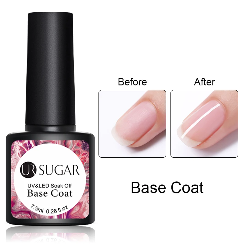 base coat Ur Sugar 7,5 мл поливинилхлоридный акриловый гель для ногтей с кристаллами, УФ светодиодный Гель-лак для наращивания - Цвет: base coat