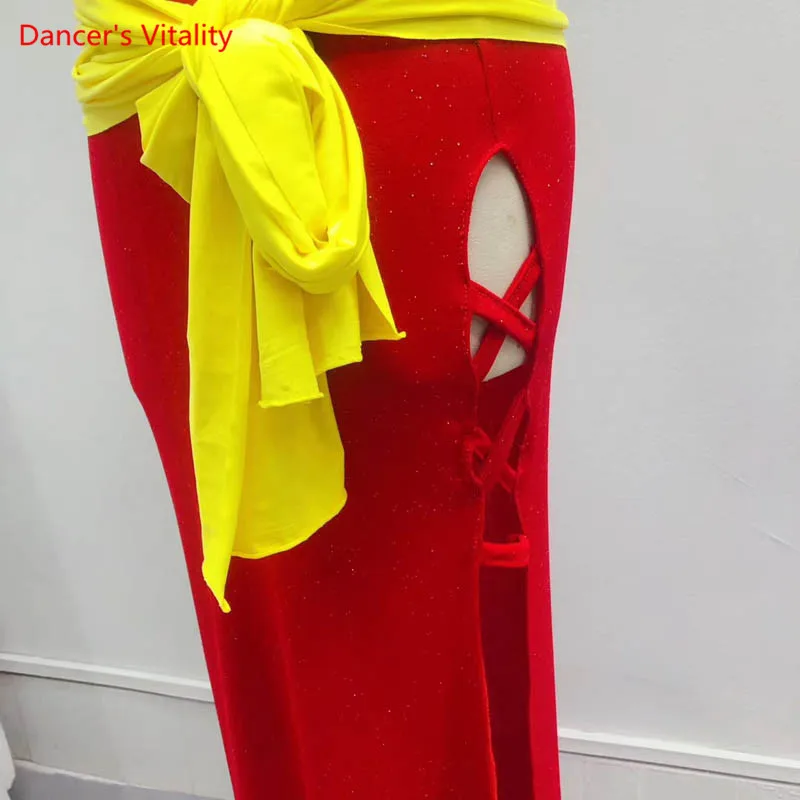 

Belly Dance Skirt Female Temperament Robe Practice Clothing Adult Child Elegant Dress Performance Clothes High-end Custom