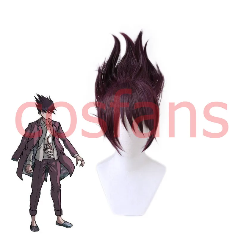 

Danganronpa V3 Killing Harmony Kaito Momota Cosplay Costume Anime College cosmic pilot cosplay suit Momota Kaito Dark Purple Wig