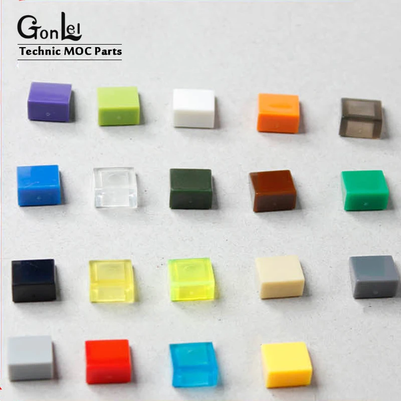 200 шт. 1x1 Наклонный кирпич DIY Enlighten MOC пластиковый строительный блок настенные