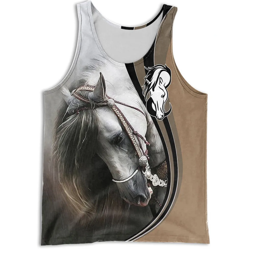 

CLOOCL Love Horse Series Men Vest Popular Animal 3D Printed Men Clothing Men Casual Streetwear Harajuku Sleeveless Tops