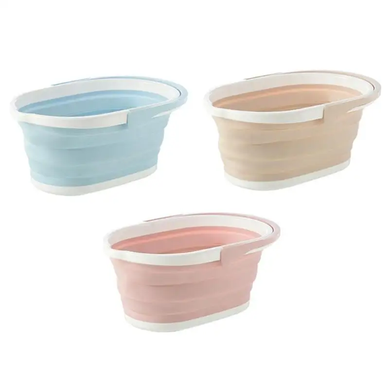 Портативная Складная швабра ведро пластиковая раковина для мытья ног складная