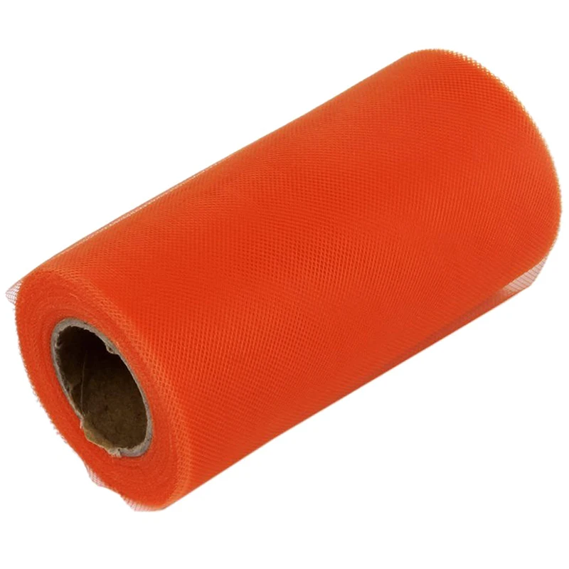 1 тюль рулон украшения для пачки банкета свадьбы ремесло DIY 25 ярдов-оранжевый |