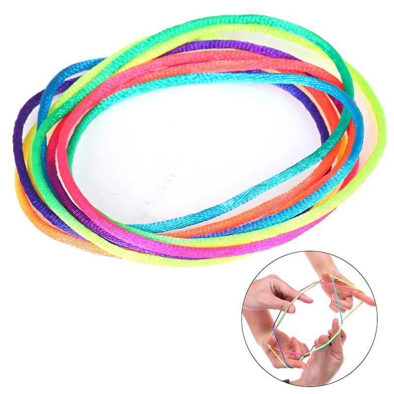 

Радужная цветная бегущая нить для пальцев, веревка, развивающая игрушка-головоломка, развивающая игра для детей