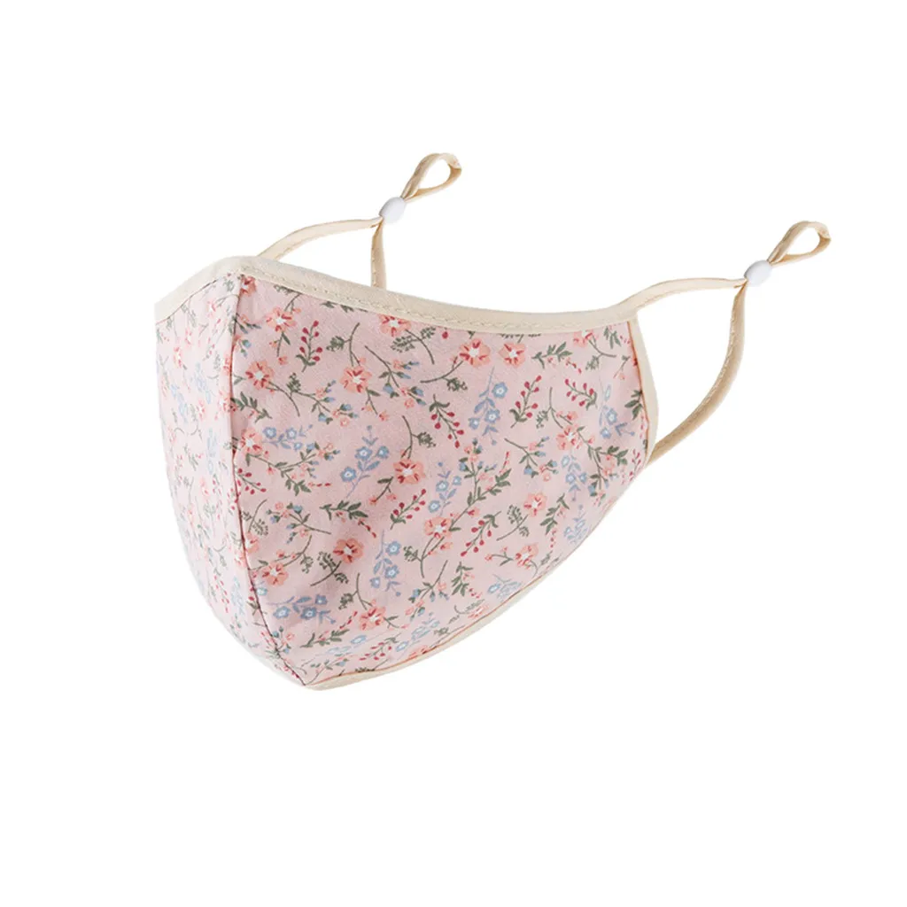 Маски Мультяшные с цветочным принтом многоразовые фильтры Pm2.5 маска для лица