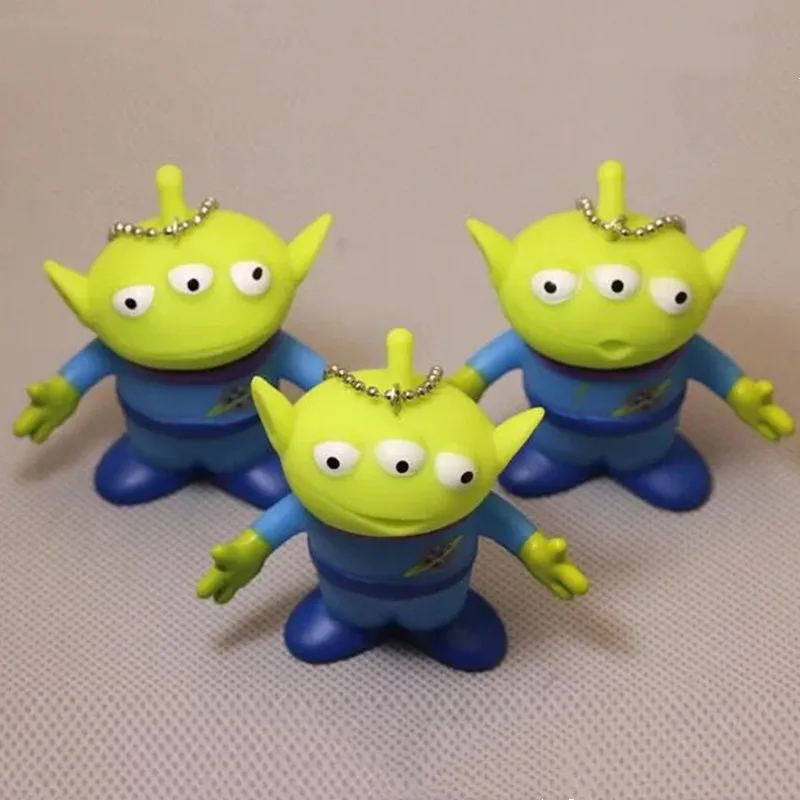 

3pcs Disney Toy Story 4 Green Aliens 4cm Action Figurine Collection Toys Model Doll Mini Pendant For children gifts