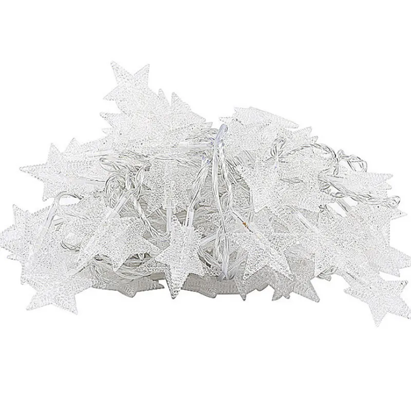 

Five-pointed Star Lights String 10/20/40 LED Garland Battery Powered Christmas Holiday Party Wedding Decoration Fairy Lights